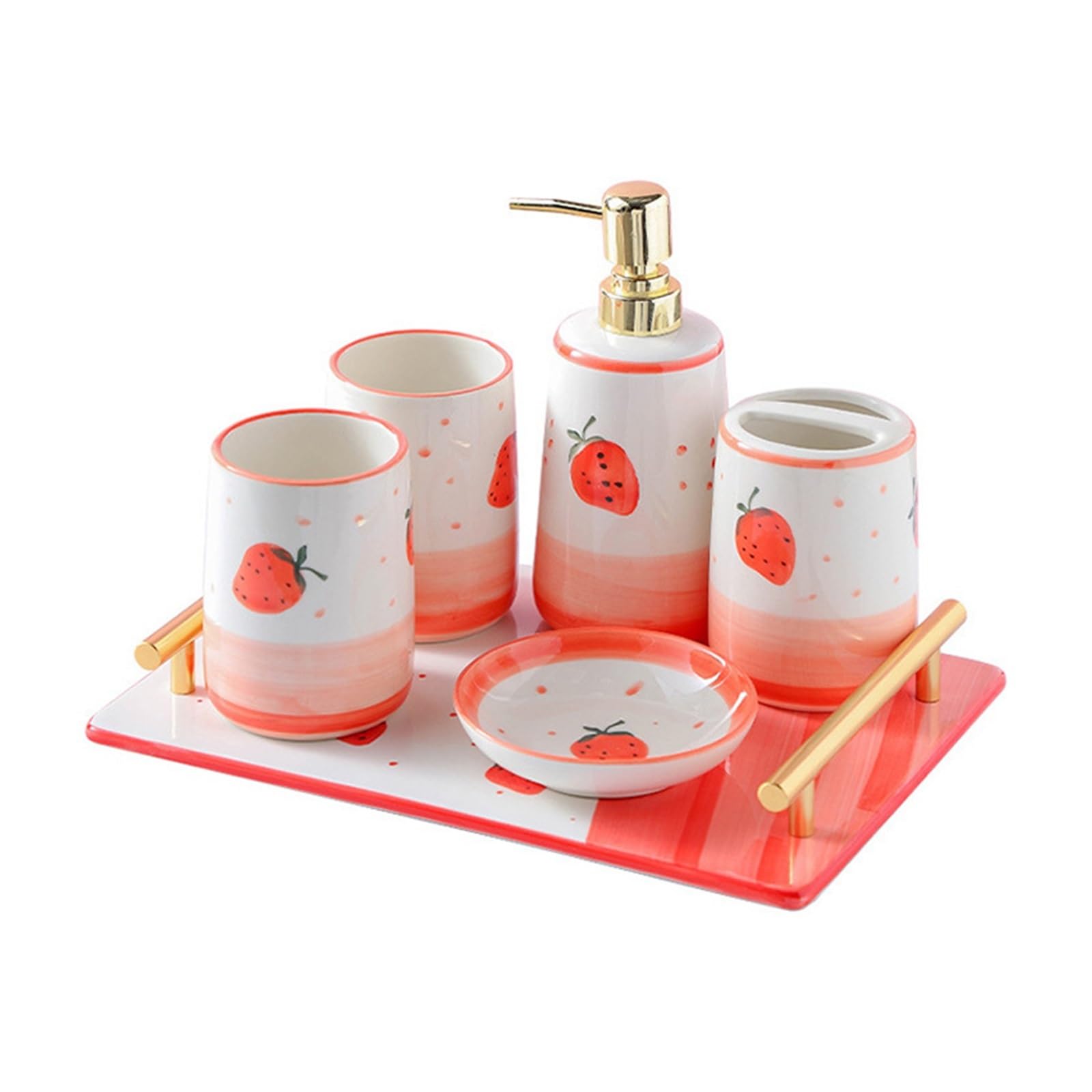 Juego de artículos de tocador de baño de 6 Piezas Artículos de tocador de cerámica for artículos de tocador de baño domésticos