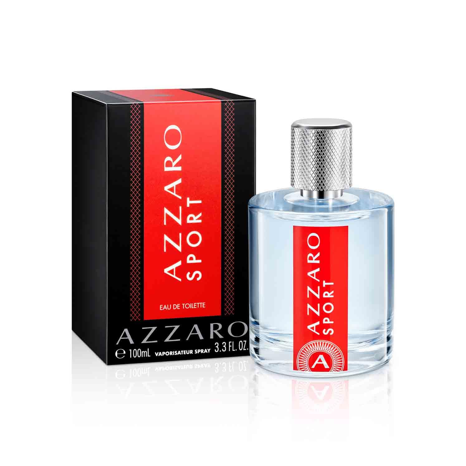 Azzaro Sport Eau de Toilette Uomo, Profumo Uomo Fresco e Vivace, Fragranza dalle Note Agrumate e Aromatiche, Con Pompelmo, Salvia Sclarea e Legno di Sandalo, A Lunga Durata, 100 ml