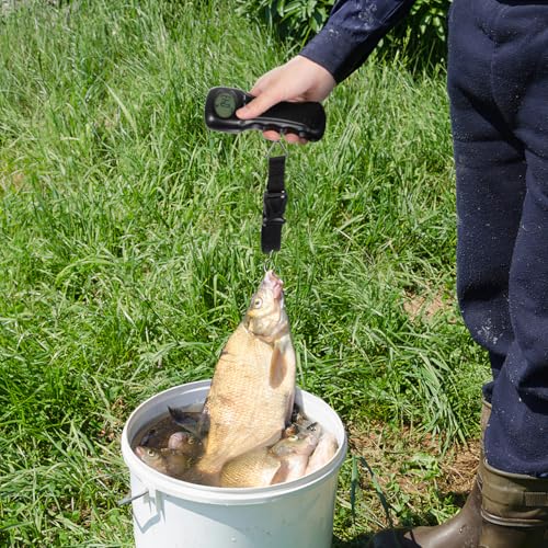 BESPORTBLE Portable Digital Luggage Scale with Hook, Compact Travel Suitcase Weight Scale, Lightweight, Accurate LCD Display, Battery Not Included, Black2