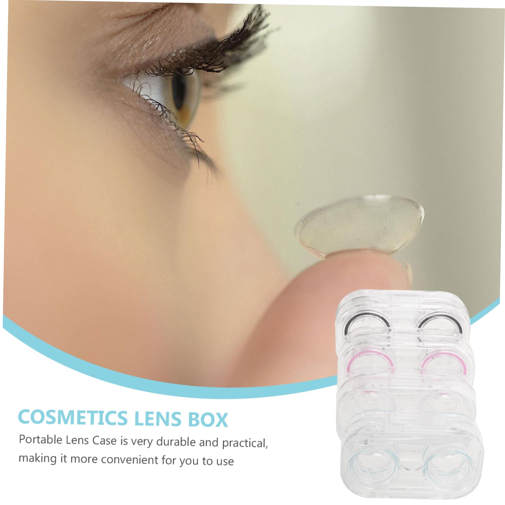 Healeved 4 Set Di Custodia Per Lenti A Contatto Custodia Per Lenti Cosmetiche Per Una Conservazione Sicura Dimensioni Da Viaggio Chiusura Ermetica Per Gli Spostamenti 4 Pezzi*4