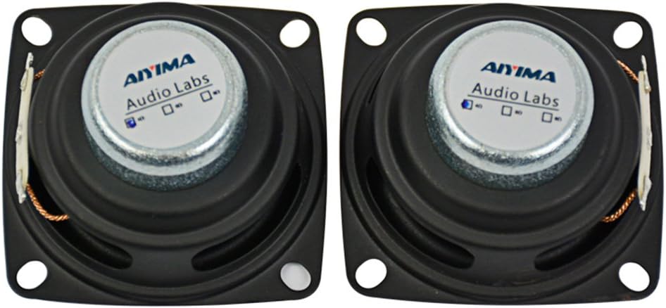 Pada view of two AIYIMA 2-inch full range speakers