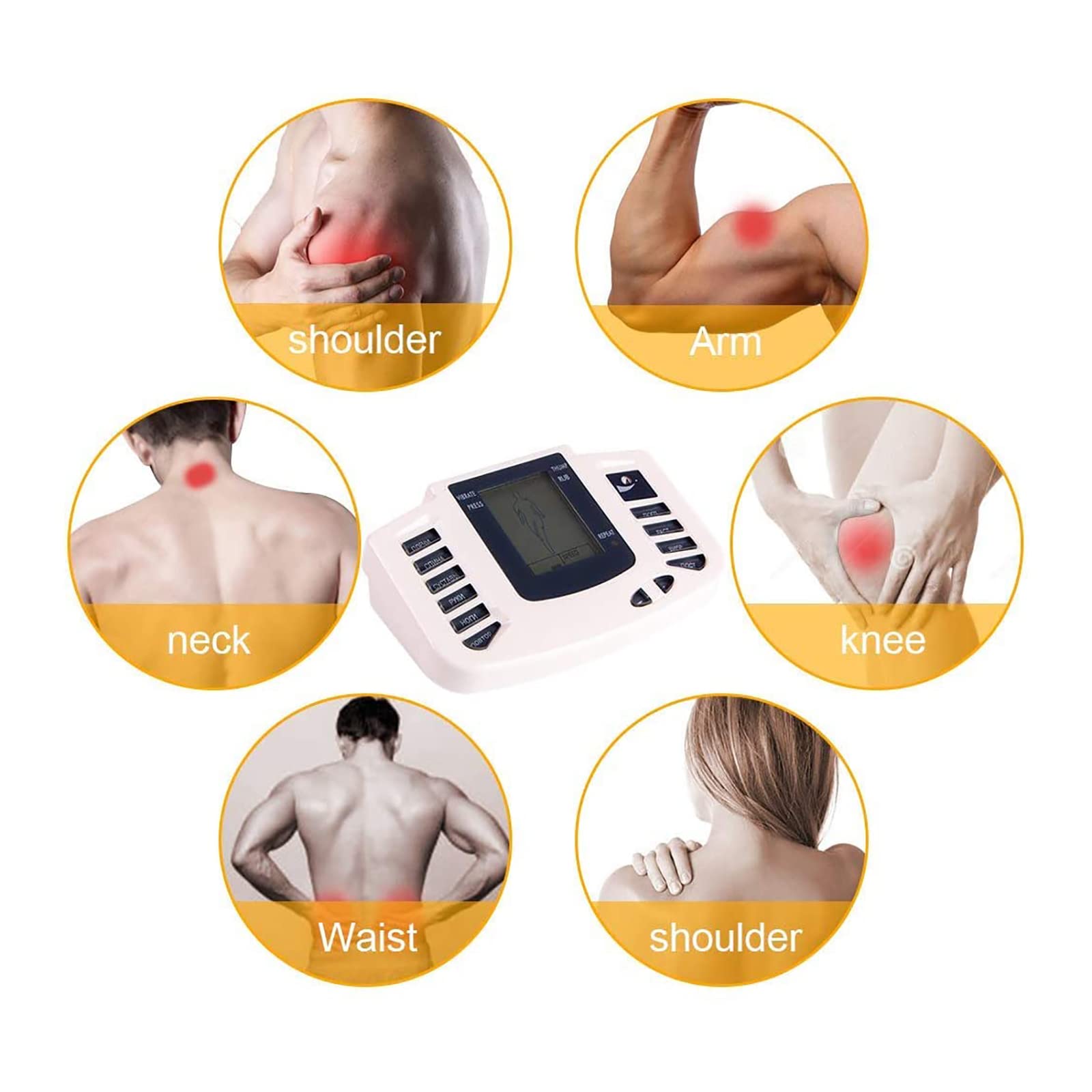 Electro - Máquina para aliviar el dolor, portátil, masajeador electrónico inteligente de pulso para rigidez muscular mayor. Promueve la circulación sanguínea, alivia el dolor, el dolor crónico y el