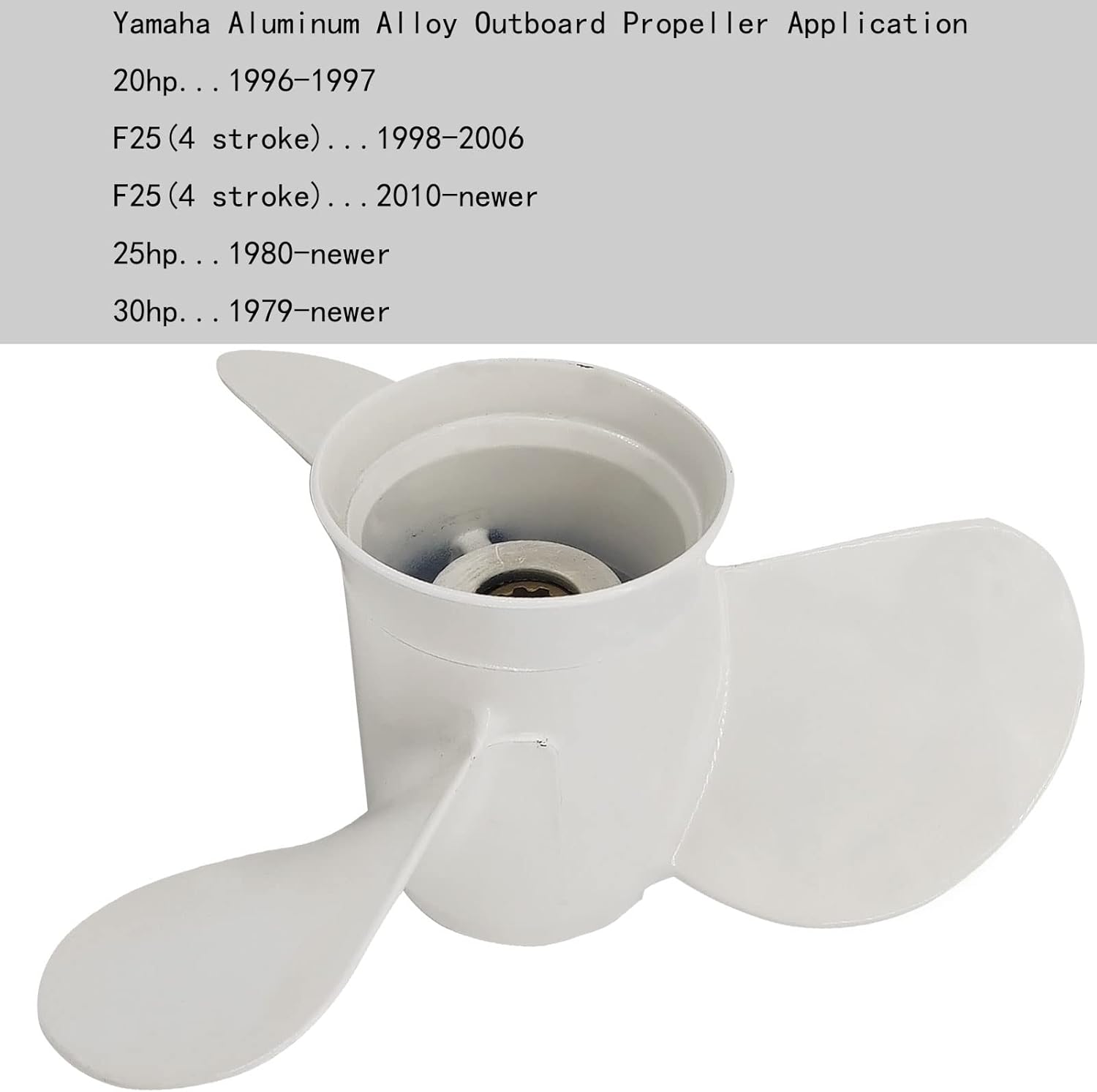 9 7/8×9-F Boat Propeller for Yamaha - for Yamaha Outboard Engines 20HP 25HP 30HP F25 Replace 664-45941-01-EL,10 Spline Tooth - Aluminum Outboard Propeller