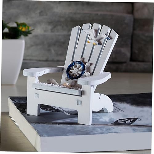 Miniatura 4 de Alasum Mini silla de playa para niños, silla reclinable para niños, decoración de madera, mini silla de madera, silla de playa náutica, mini silla