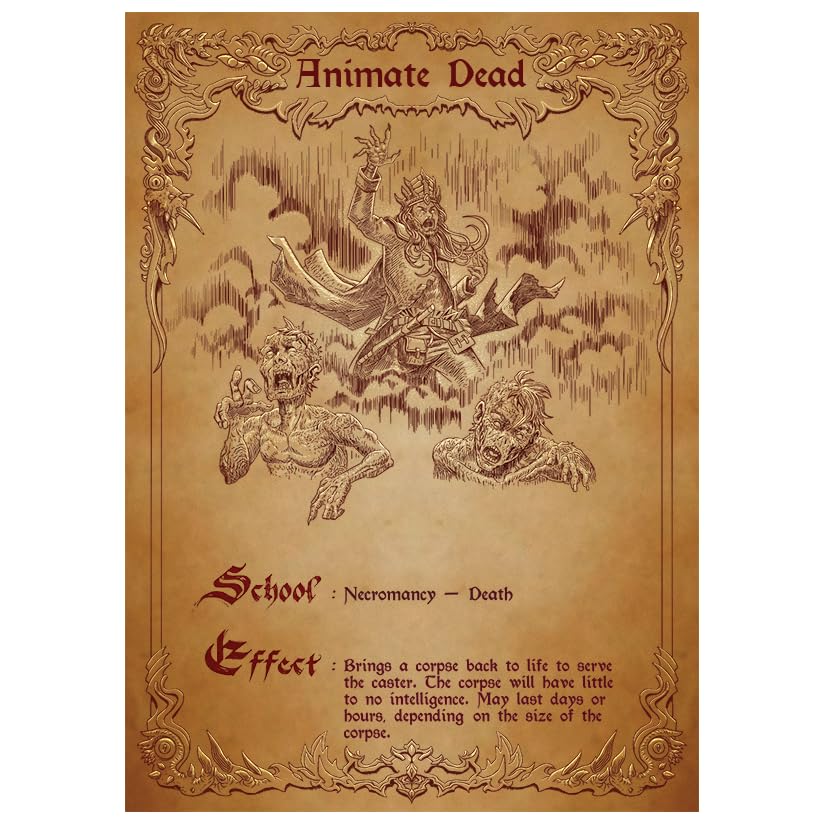 Amazon.com: Fantasy North - Spell Scrolls I - 100 Textured Matte TCG Card  Sleeves - Fits Magic MTG Commander Pokemon and Other Card Games