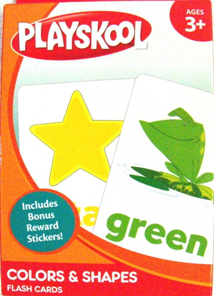 PLAYSKOOL Pre-K Colors & Shapes Flash Cards Box of 36, Learn Colors & Shapes