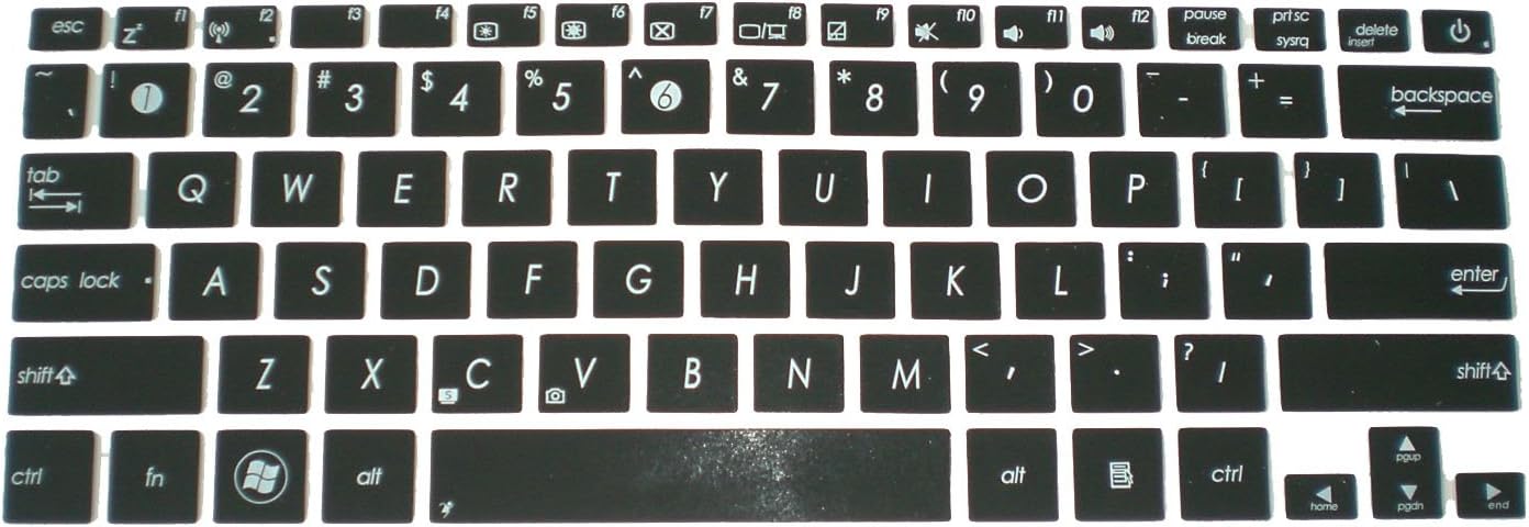 BingoBuy Black US Layout Keyboard Protector Skin Cover for Asus UX21E Q200E S200E X200CA K200MA X202E X205TA F202E F200MA F200LA TX201LA TP201SA T200TA TP202NA Taichi 21 E200HA with ID Card Case