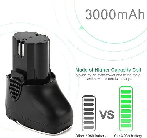 Miniatura 2 de Shentec Batería de 10.8V 3.0Ah compatible con Dremel 855-02 855-01, compatible con Dremel 8000-01 8001-01 8001-02 herramienta inalámbrica (cargador