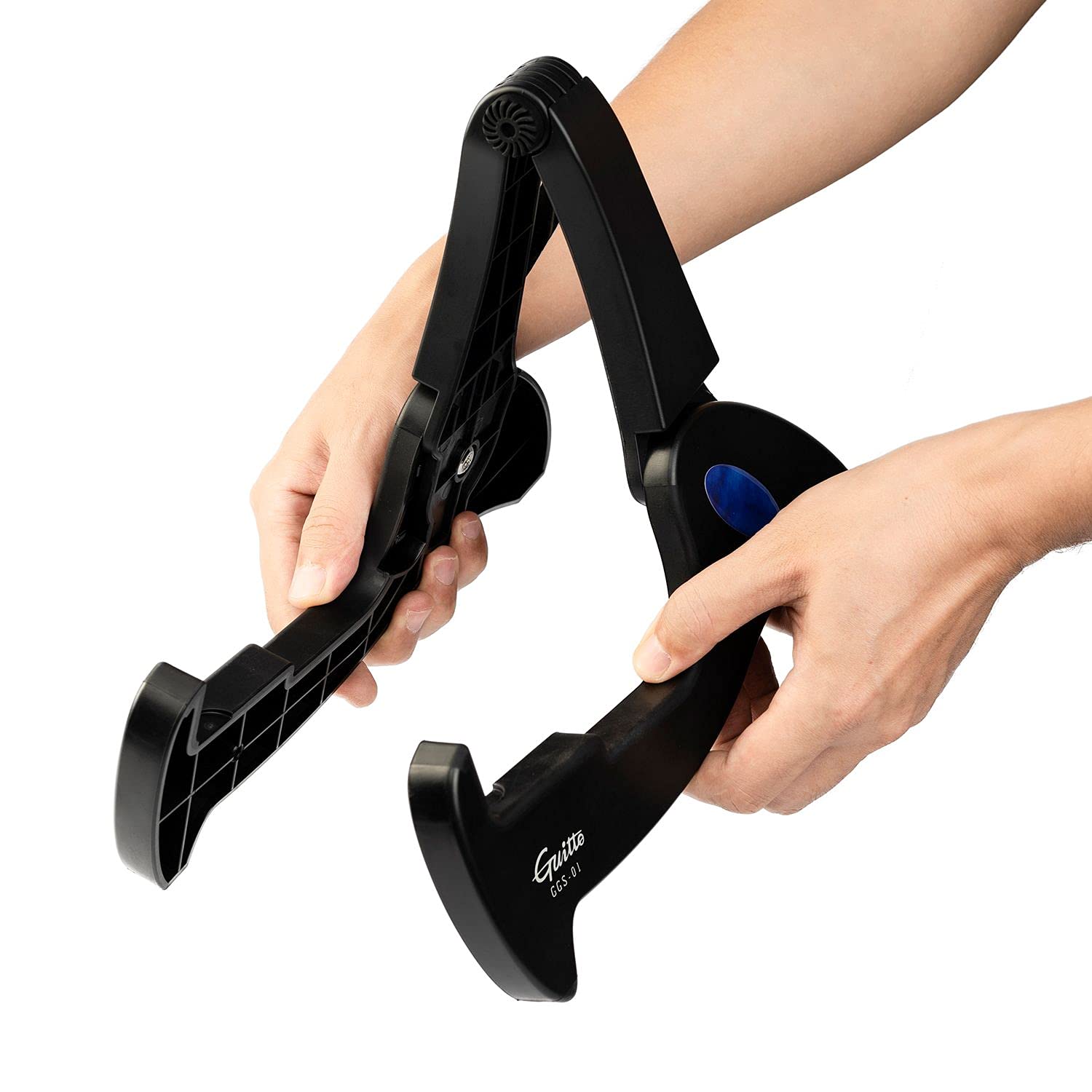 Guitto GGS01B - Soporte plegable universal para guitarra eléctrica, acústica y bajo eléctrico.