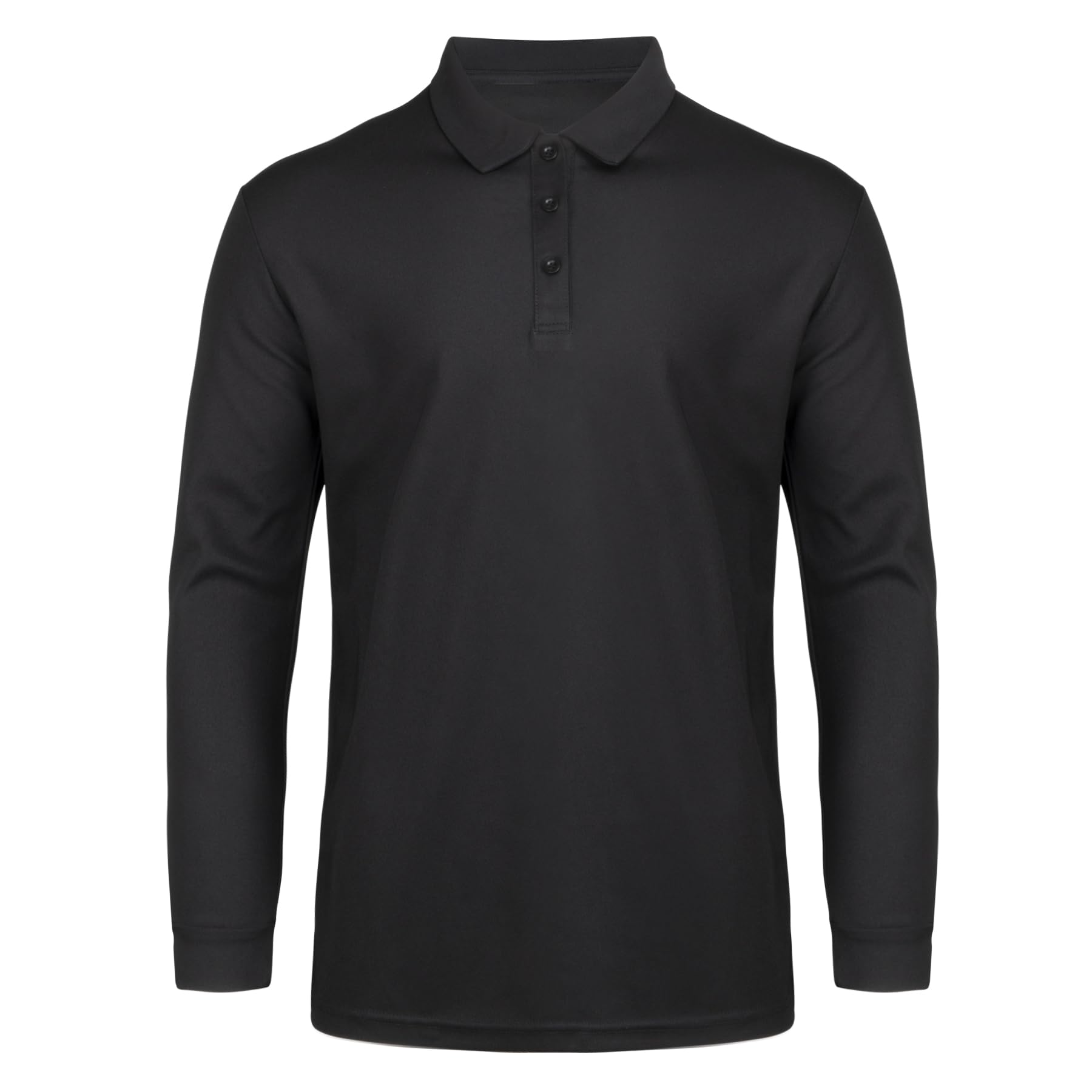 AMZSPORT Poloshirt Herren Langarm Golf Polo Shirt Atmungsaktives Schnelltrocknend Funktionsshirt Langarm Sportshirt Tennis Shirt