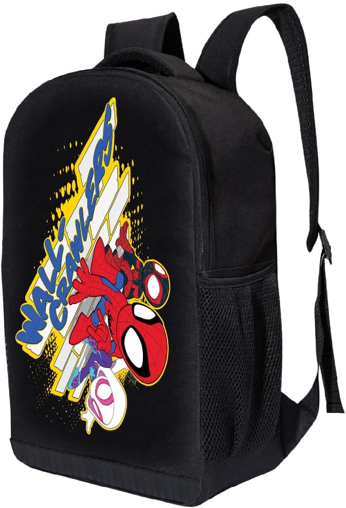 Marvel Spiderman Miles Morales Backpack - Spidey and His Amazing Friends Unisex Kids 18" School Backpack (Wall-Crawlers)