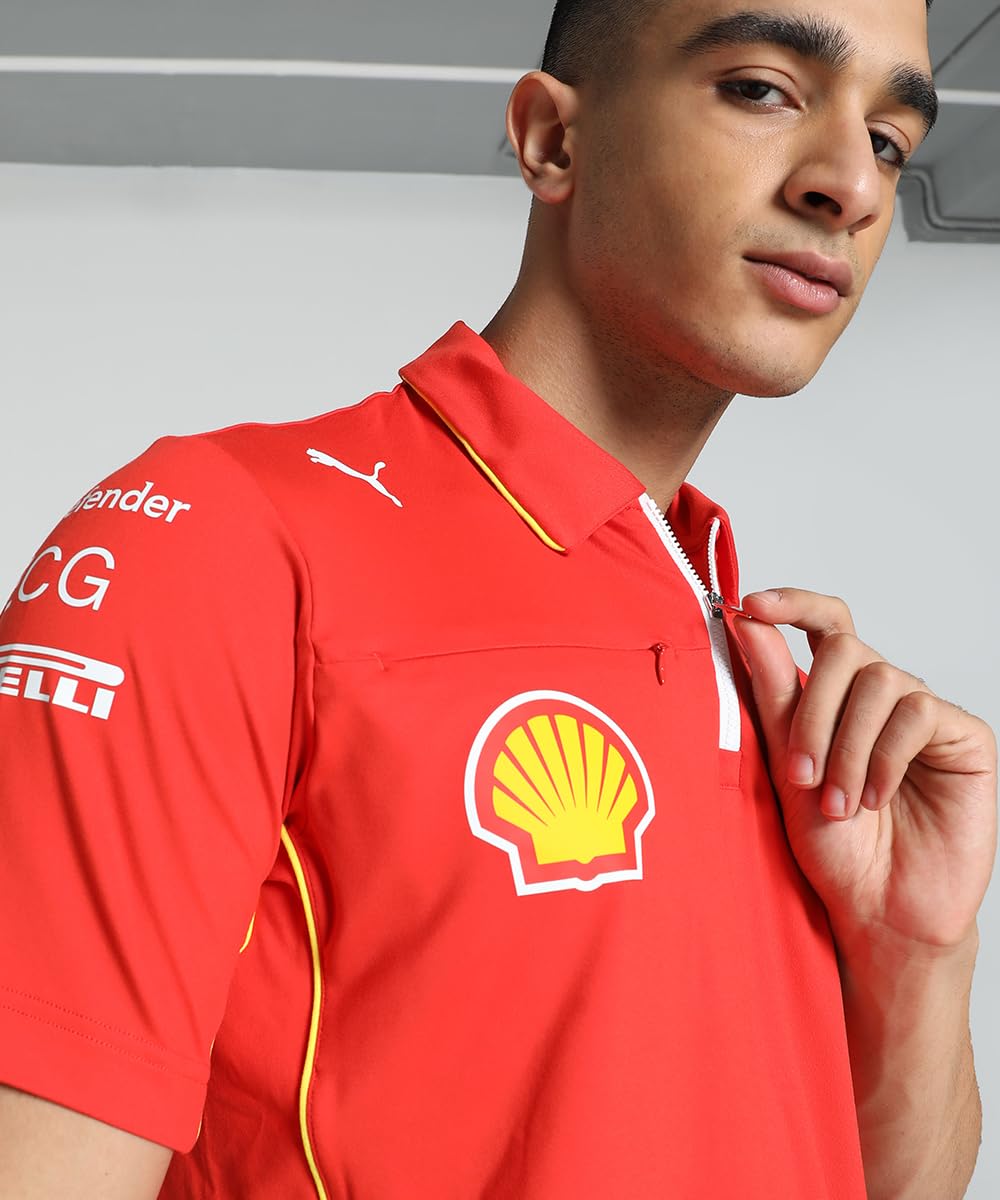 Polo del Equipo Profesional Scuderia Ferrari 2024 para Hombre - Rojo