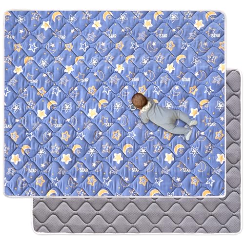 Image of Odorless Premium Foam Baby Play Mat 71" X 59", Extra Large Activity Playmats for Babies,Toddlers, Infants, Soft Thicker Baby Mat for Floor, Play & Tummy Time, Machine Washable for Easy Care