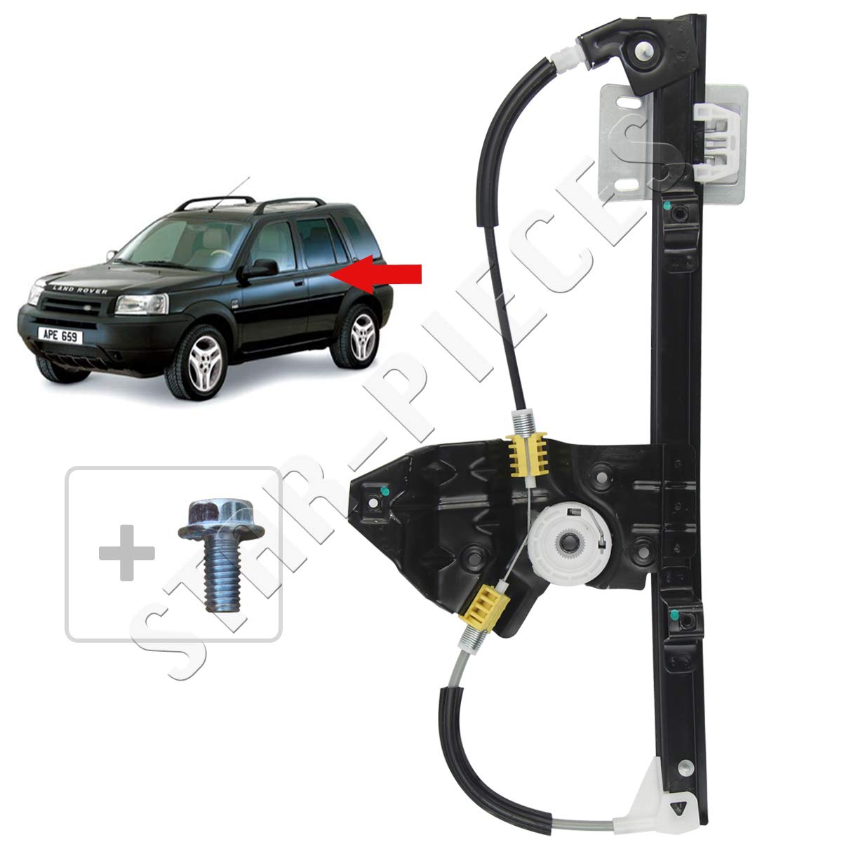 STARKIT PERFORMANCE Alzacristallo compatibile per Freelander (1998-2006) ALZAVETRO POSTERIORE SINISTRO (posteriore guida) CVH101212