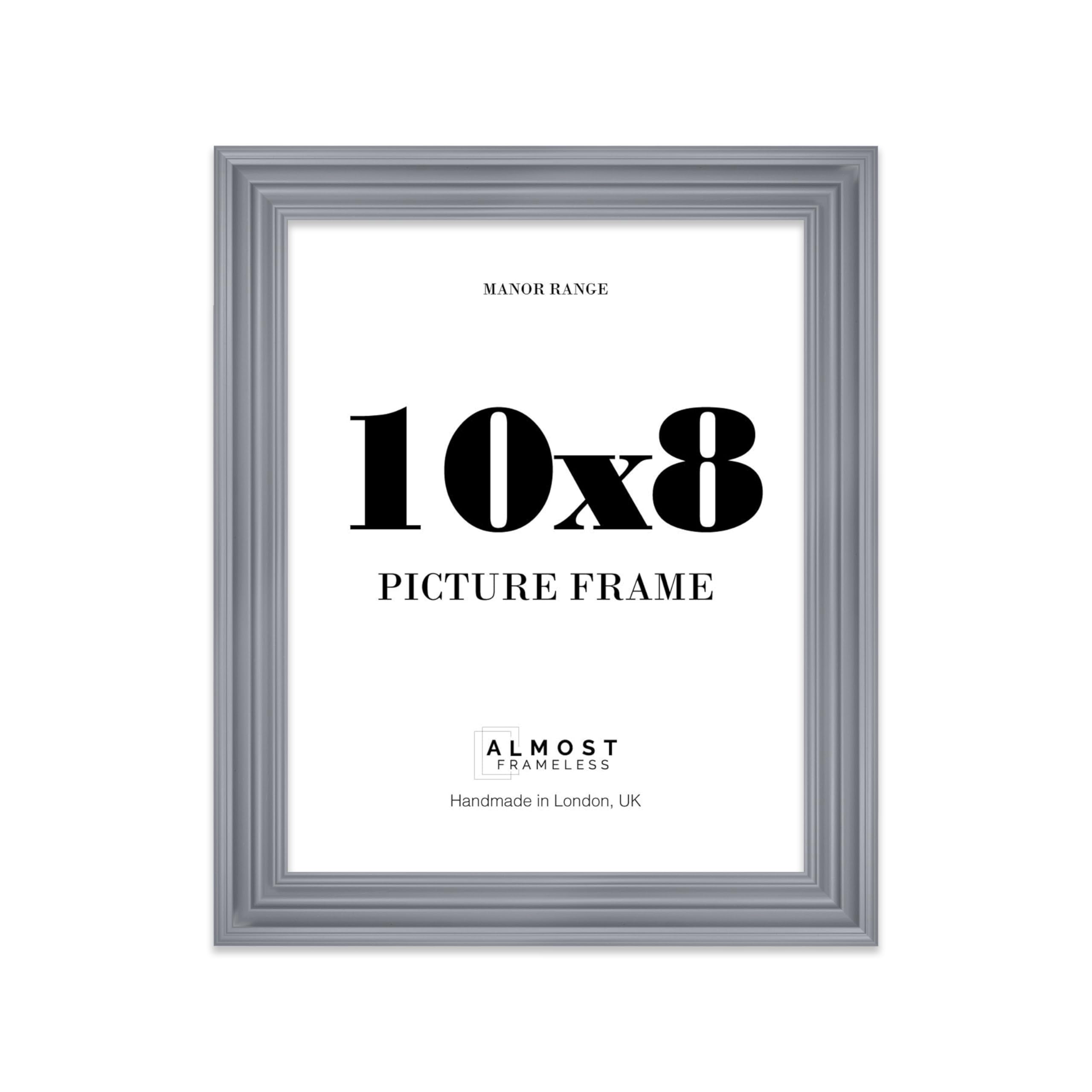 10x8 Picture Frame, Display 10x8 Pictures (20.3 x 25.4cm) - Scandi Grey Bold 42mm Edge Wall Art - 1 Pack