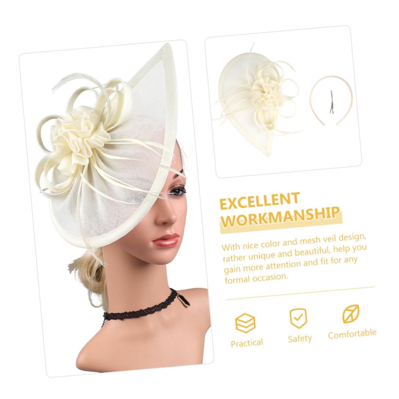 SHERCHPRY 2 cappelli da cocktail party fascinator per donne tea party tea party cappelli da donna cappello fascinator fascia