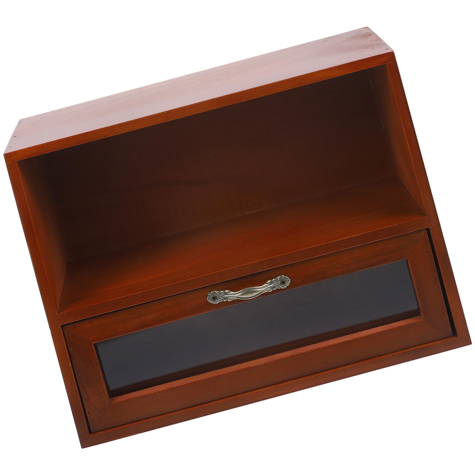 PRETYZOOM Scatola di Stoccaggio in Legno Vintage Cassetti Grandi Capacità, Superficie Liscia senza Schegge, Organizer da Scrivania per Accessori e Cosmetici