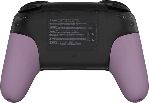eXtremeRate Carcasa de Grip para Nintendo Switch Pro - Repuestos DIY Mango de Agarre Tacto Suave, Placa de Empuñadura para Nintendo Switch Pro Mando - No Incluye Control (Violeta Grisáceo) - 5