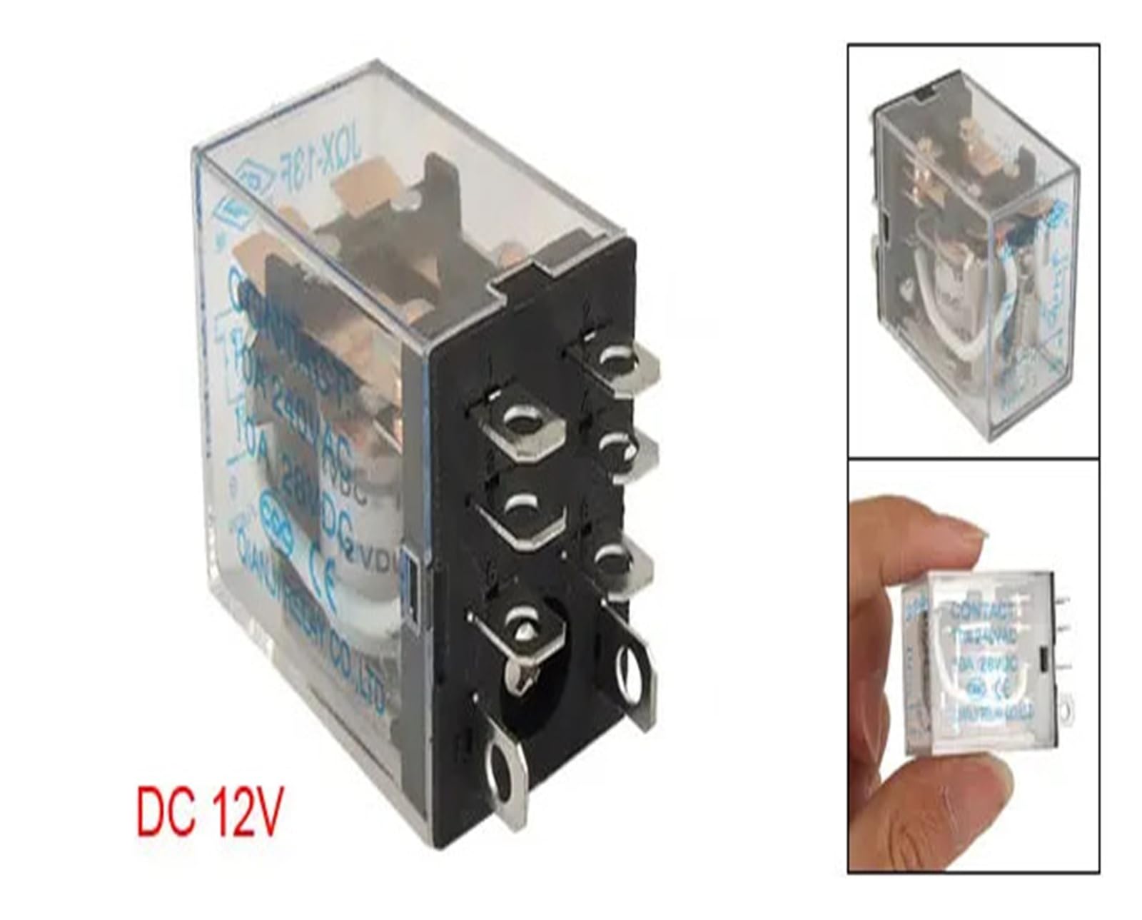 Przekaźnik mocy, JQX-13F, DC 12 V, 240, AC 28, 5 A, DPDT, 8-biegunowy