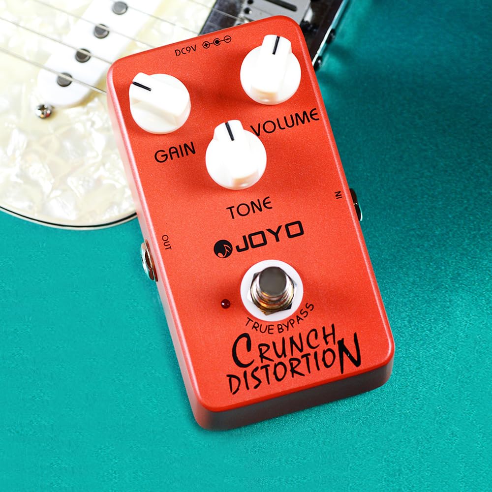 JOYO Crunch Distortion Pedal für Britischen Klassischen Rock E-Gitarre mit True Bypass (JF-03)