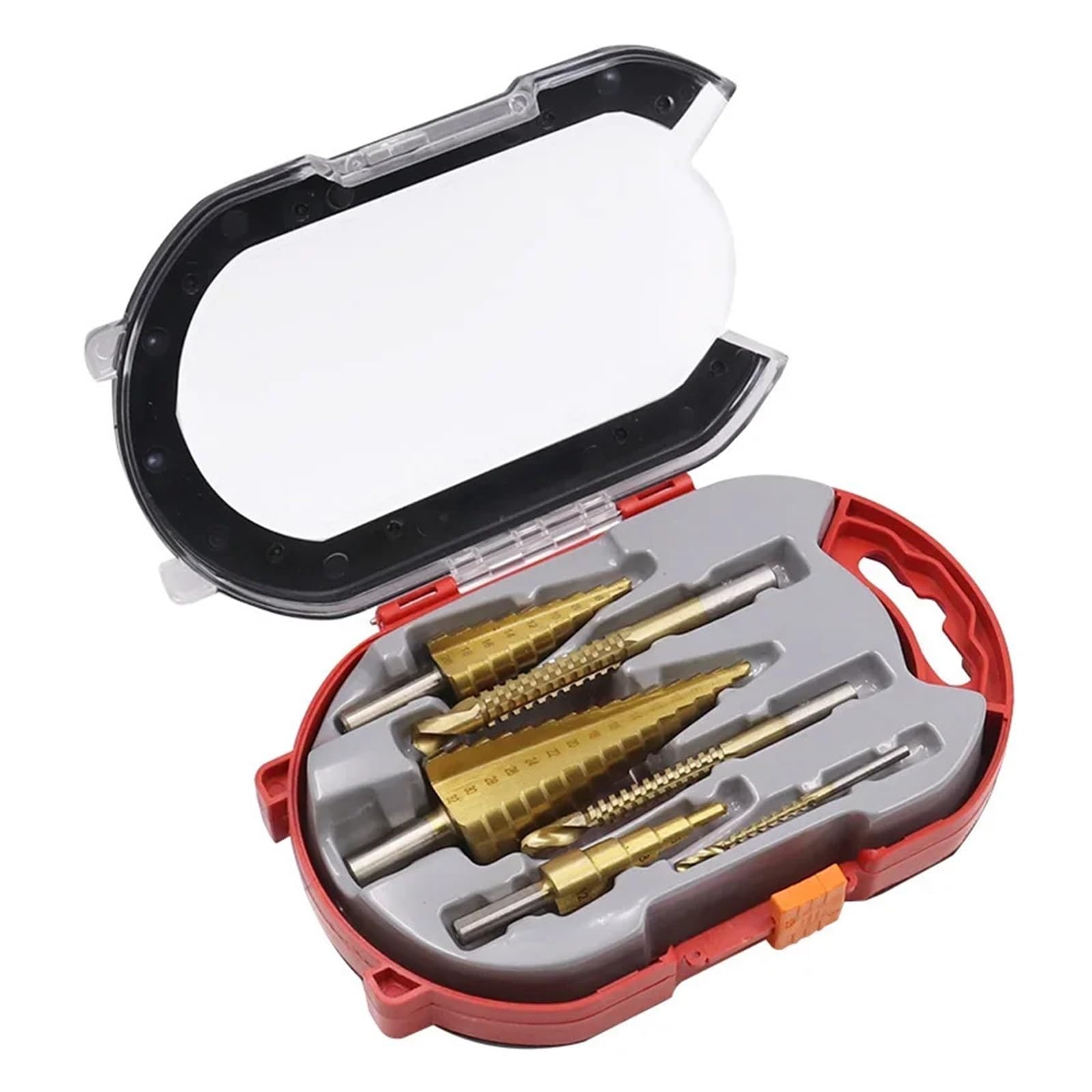 6 sztuk/7 sztuk wiertło stopniowe HSS Bit prosty rowek powlekany stożek otwór Cutter automatyczny punktacz spiralny wiertło kręte (Material : 6PCs without box)