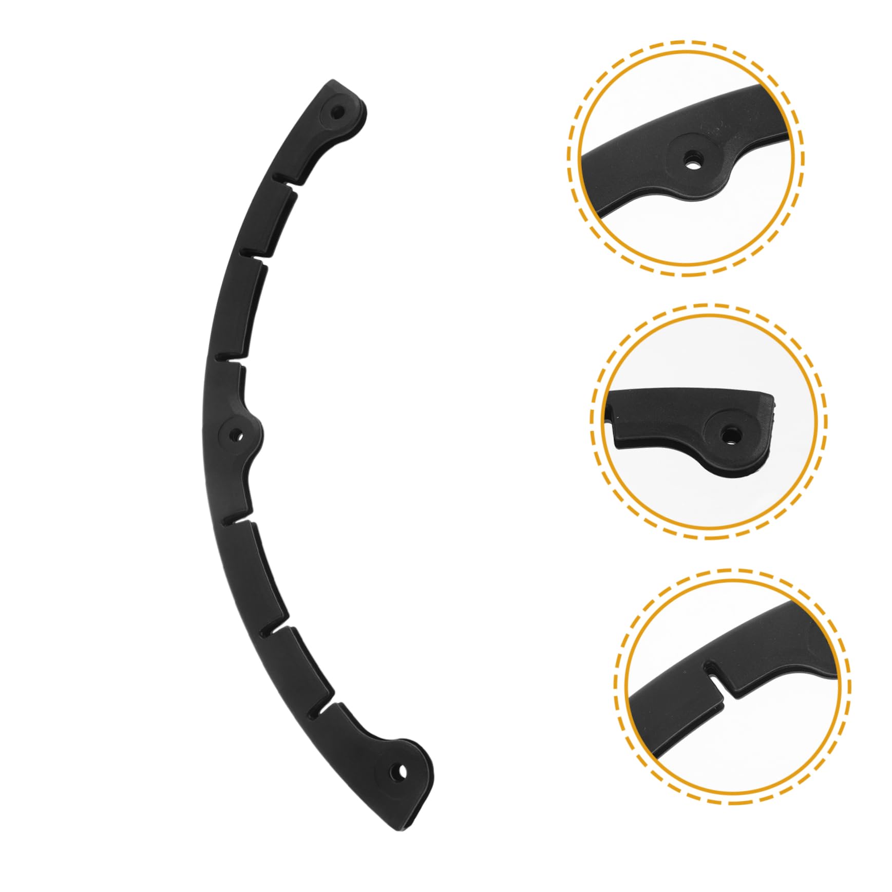 GANAZONO Tiras De Parachoques De Esquí Borde Soportes De Patineta Estante Parachoques De Cubierta para Monopatín Patinar Parachoques De Patineta Anticolisión Accesorio De Skate Pbt Black