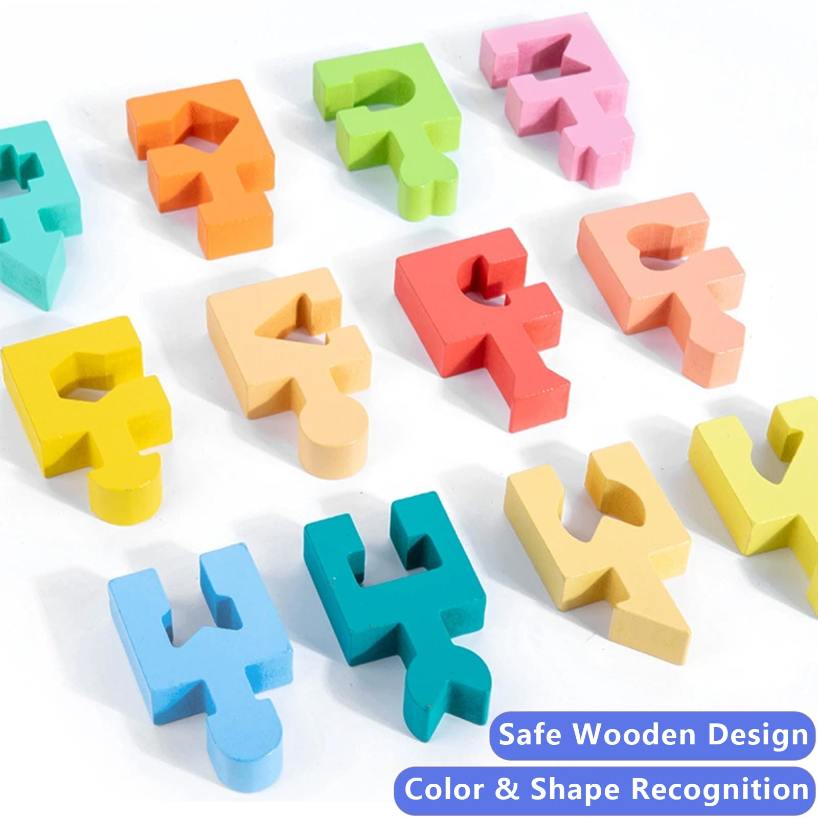 Guopai Shape Sorting Puzzle for Toddlers Montessori Educational Toy for Early Learning Cognitive Development - Image 4