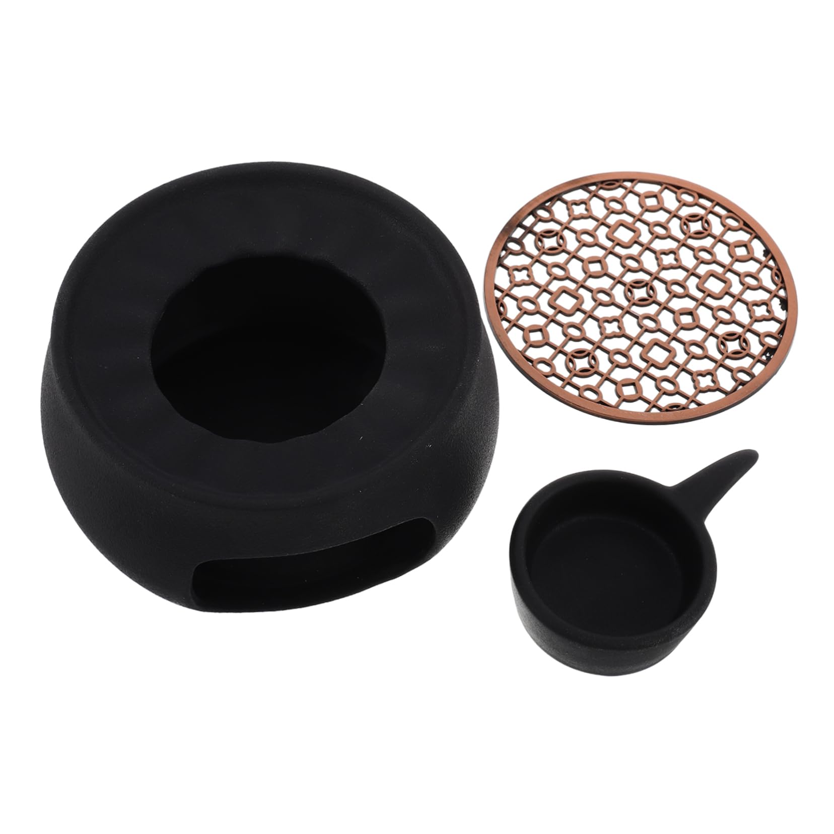 MUCKLILY Ceramic Teapot Warmer Candle Base Portable Tea Heater for Travel Elegant Design for Keeping Beverages Warm for Tea Parties and Everyday Use