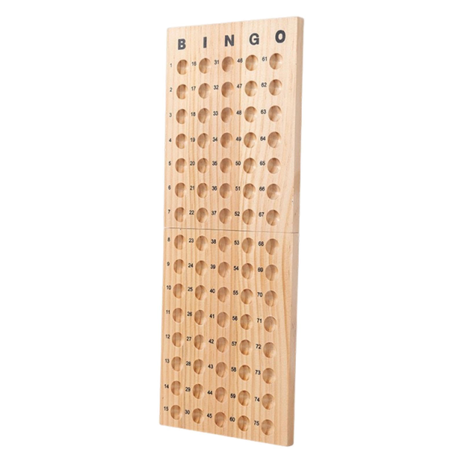 Gioco di Bingo in Legno Masterboard, Giocattolo Educativo Pieghevole per Feste E Grandi Gruppi.