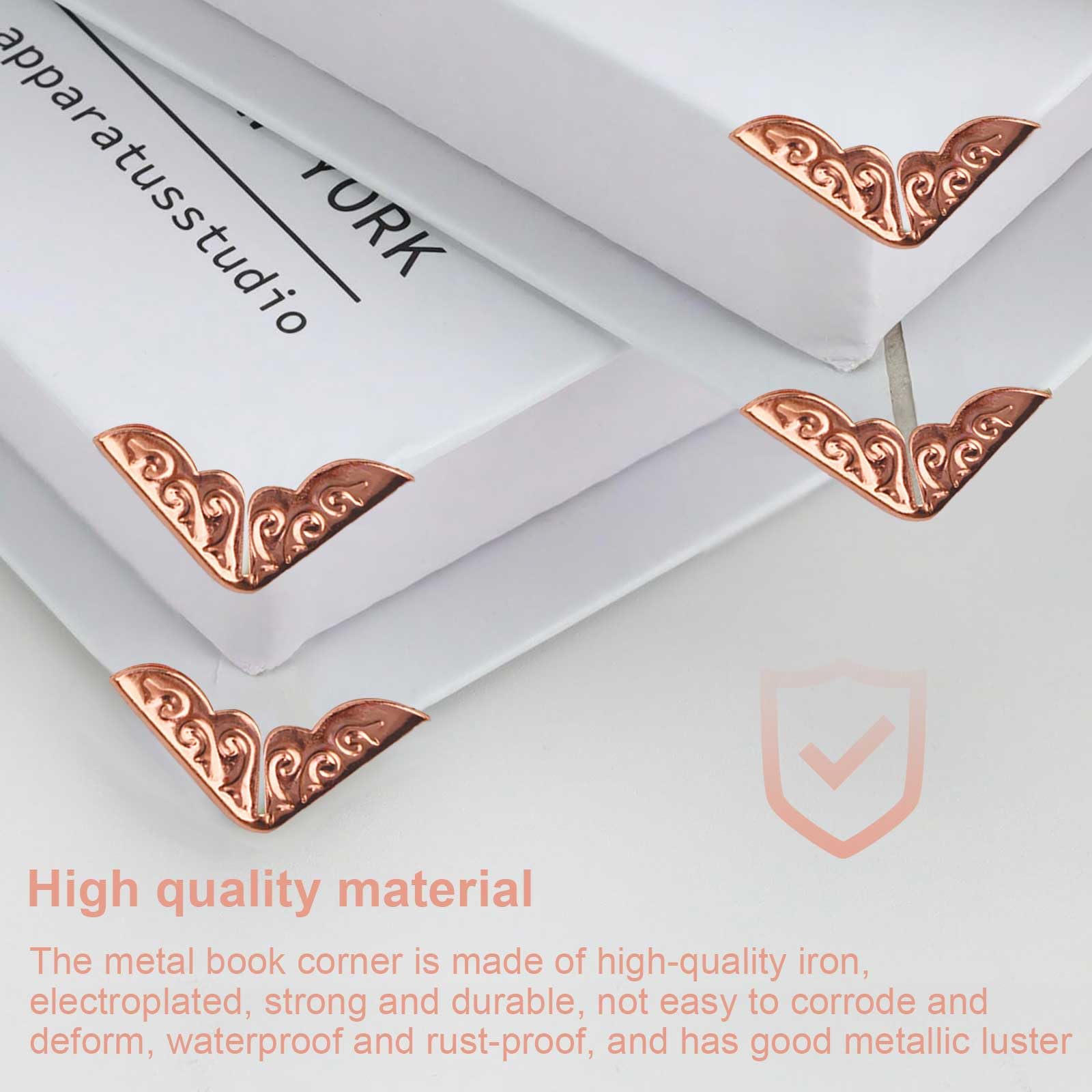 40 Pièces Protecteurs de Coins Métal Rétro pour Livres - Décoration et