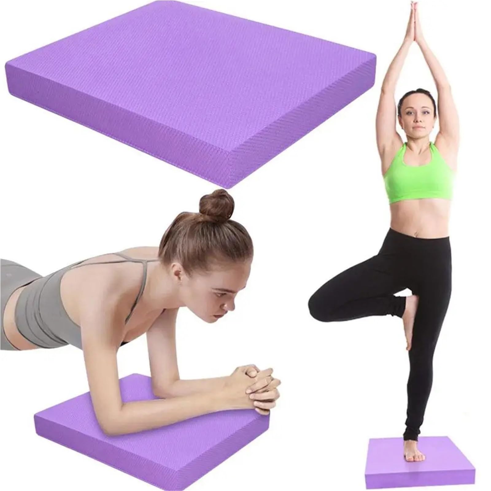 2 Cuscinetti for Allenamento for L'equilibrio per Palestre | Tappetino in schiuma ispessita antiscivolo for la stabilità del nucleo, yoga, fitness, bilanciamento in ginocchio