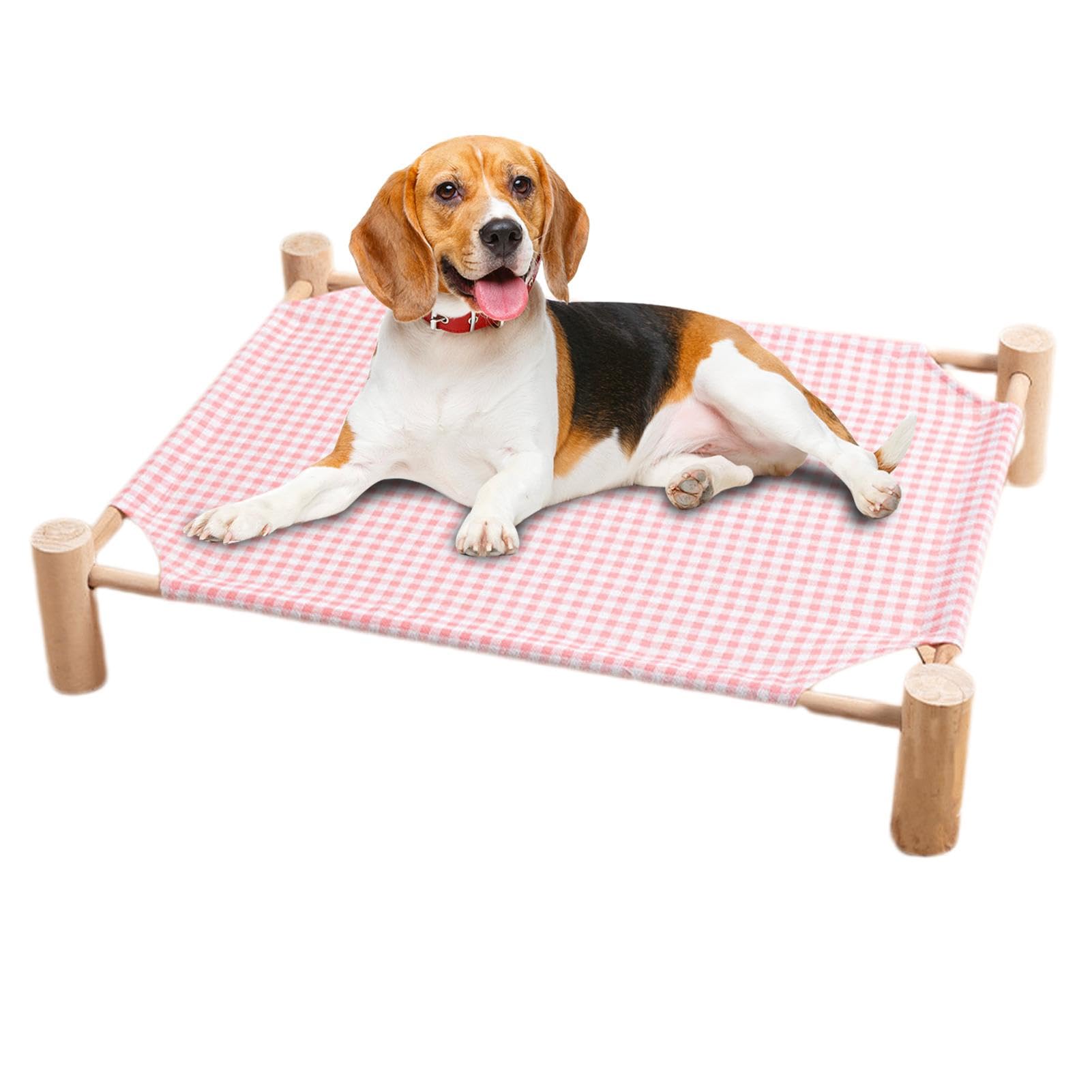 Camas elevadas para gatos,Cama de madera para mascotas - Camas para perros y gatos estilo hamaca de madera | Muebles para mascotas, alfombrilla extraíble para gatos, cama de campamento para perros par