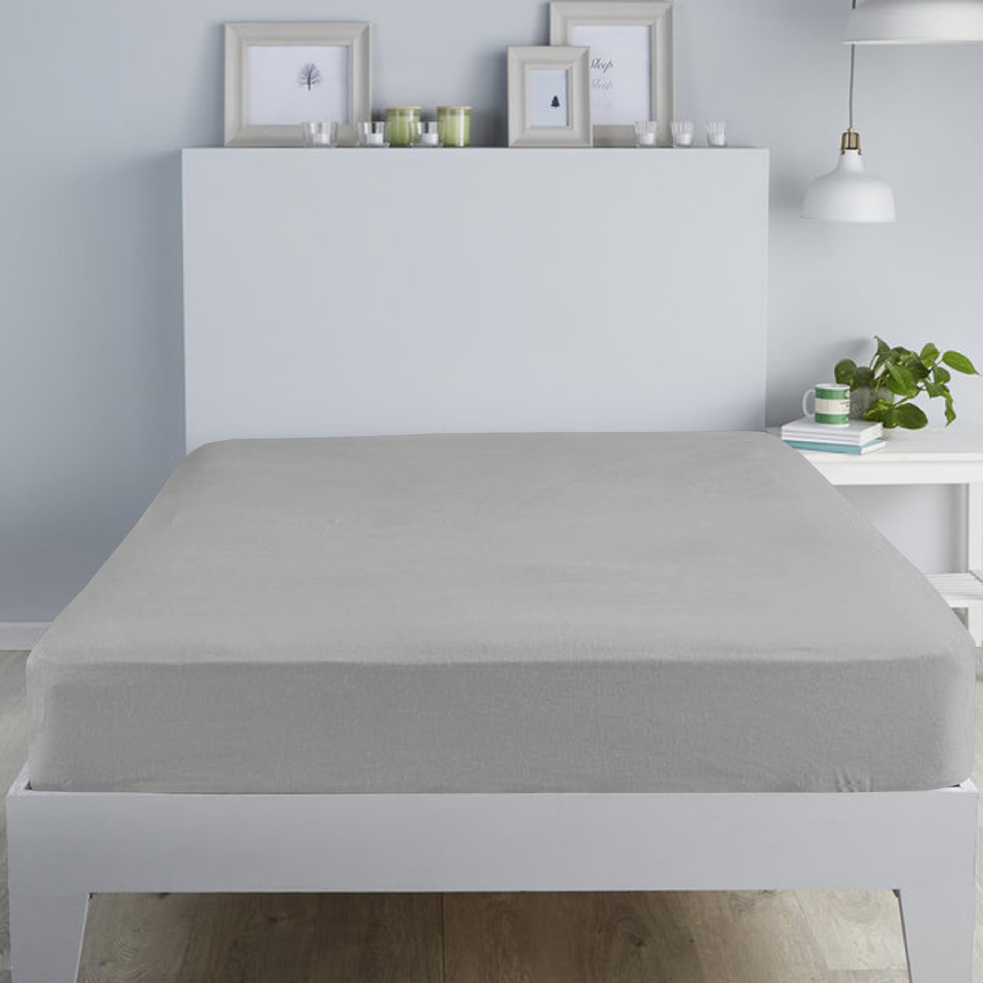 Cotton Comfort Bedding 100% Brushed Cotton Flannelette Fitted Sheet Small Double, Soft Warm Deep Fit Bed Sheet