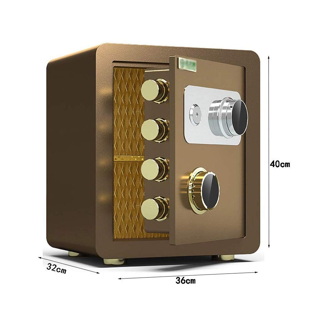 SUCADA Casseforti e Cassette di Sicurezza, salvadanaio, Cassette di Sicurezza per la casa, cassaforte Digitale (Coffee Gold)