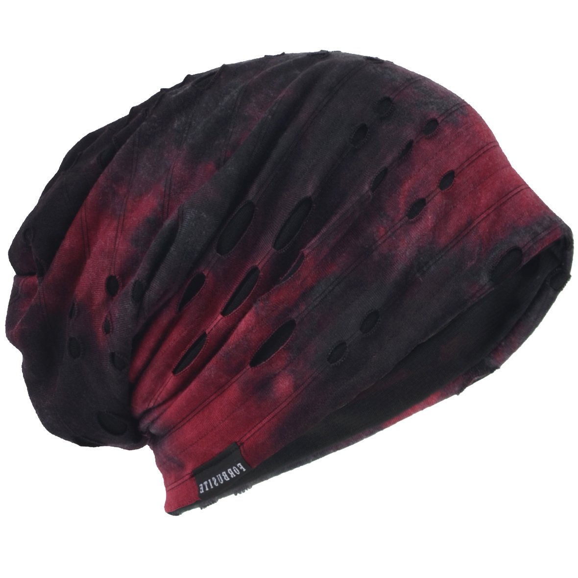 HISSHE Unisex Jersey Slouch Beanie Thin Summer Skullcap (M,9B-Claret)