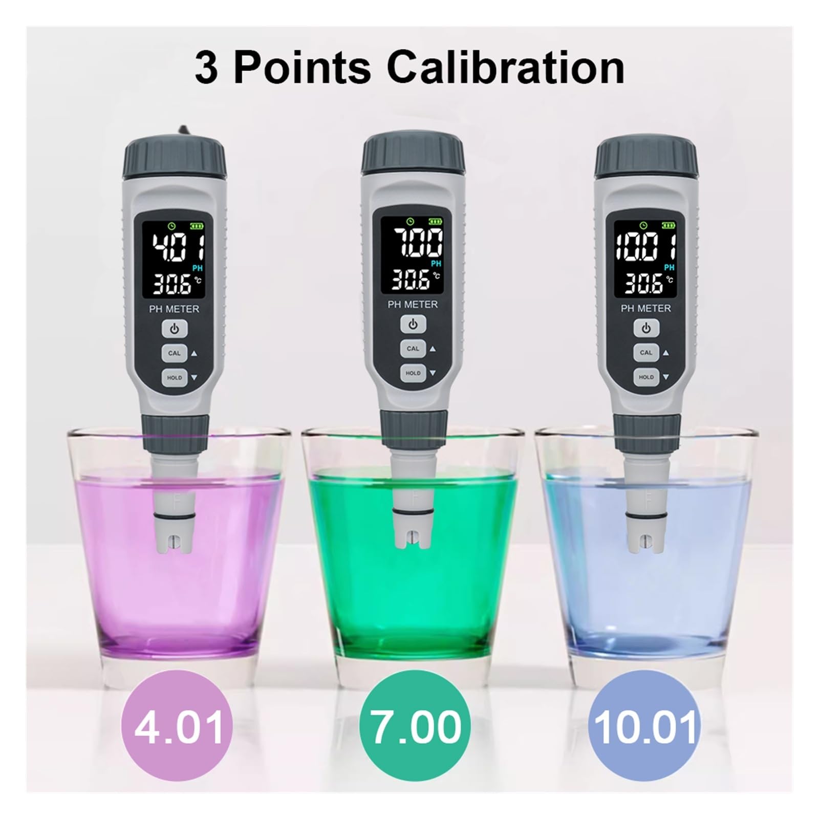 Testeur de qualité de l'eau Testeur de qualité de l'eau de Type Stylo, testeur de pH numérique Professionnel, testeur d'acidité de Piscine Rechargeable