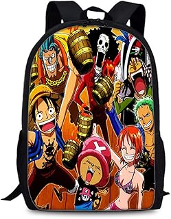 SWZY Backpack Girls School Backpack Pirate-King Backpack Mens Waterproof Rucksack Lightweight School Bag Multifunction Travel Daypack Cartoon Design Backpack Kids Backpack 44 * 28 * 13CM