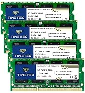 Timetec Module de mémoire RAM DDR3L/DDR3 1600 MHz (DDR3L-1600) PC3L-12800/PC3-12800 Non-ECC sans ...
