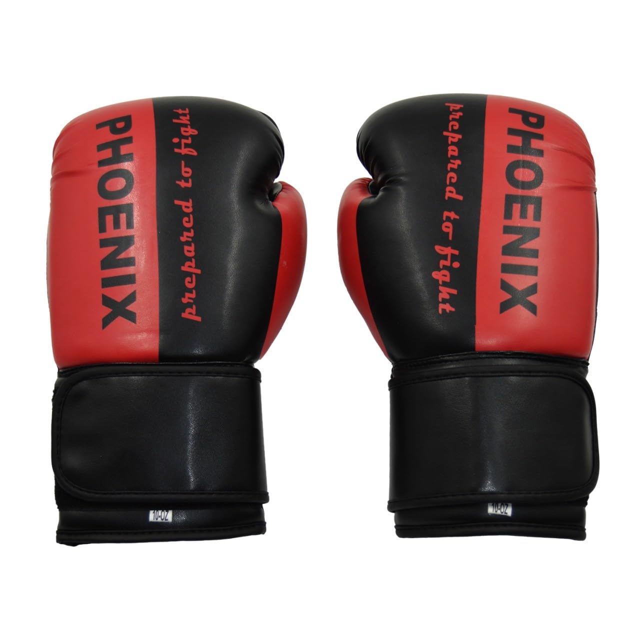 PX Boxhandschuhe Prepared to Fight Kunstleder schwarz-rot - Gepolsterte Trainingshandschuhe - Fitness, Sparring und Wettkampf - Ergonomisch - Unisex, Kinder, Erwachsene