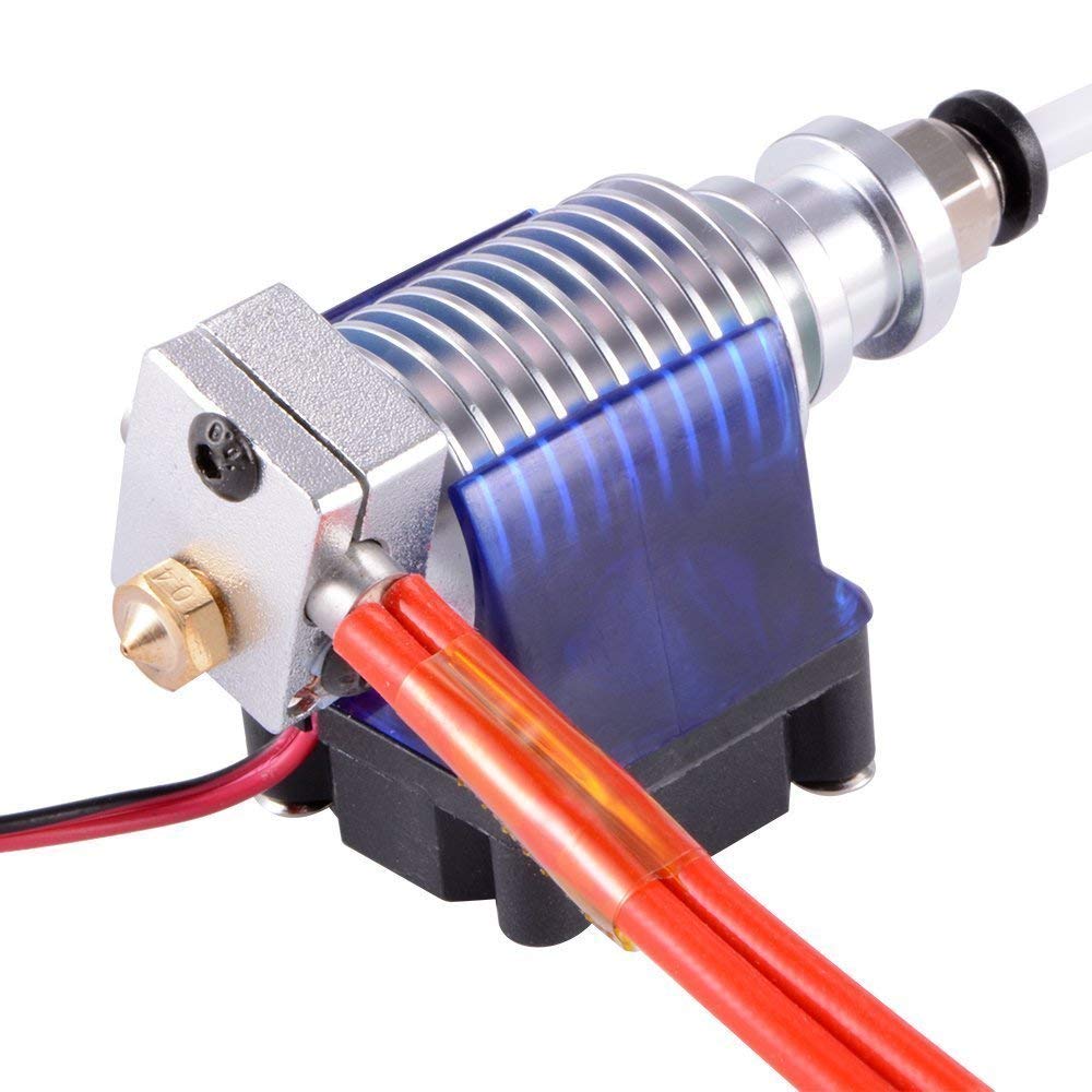 DollaTek Metalowa g?owica J-Head V6 Hot End do drukarki 3D 1,75 mm filament Bowden wyt?aczarka 0,4 mm dysza Kossel Mini Prusa i3