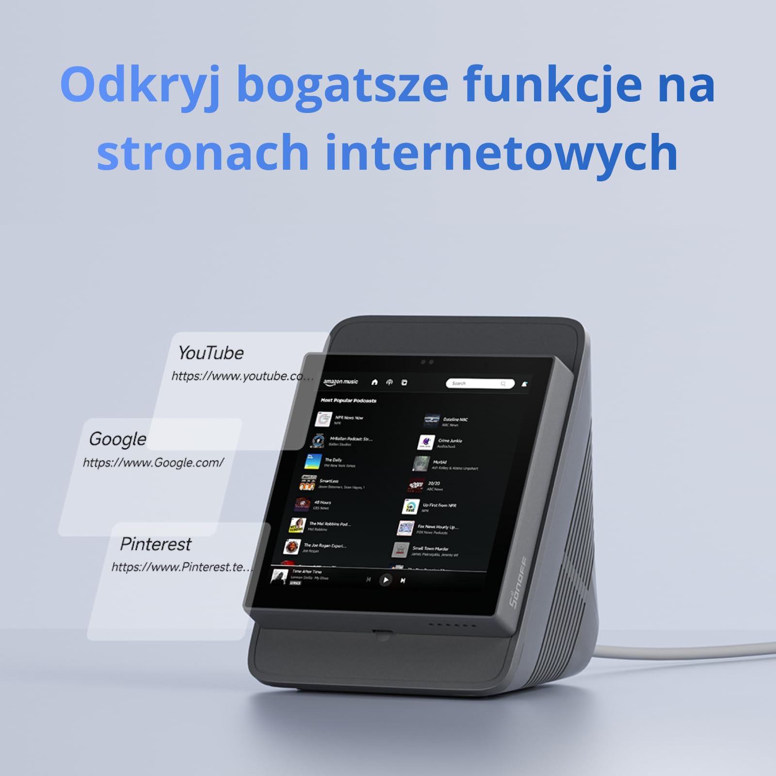 SONOFF NSPanel Pro 86 Inteligentny Panel Sterowania – Brama Zigbee, Home Assistant, Matter Bridge, Scenariusze Bezpieczeństwa i Termostat – Działa z Alexa, Google Home, Apple Home (Qianga)