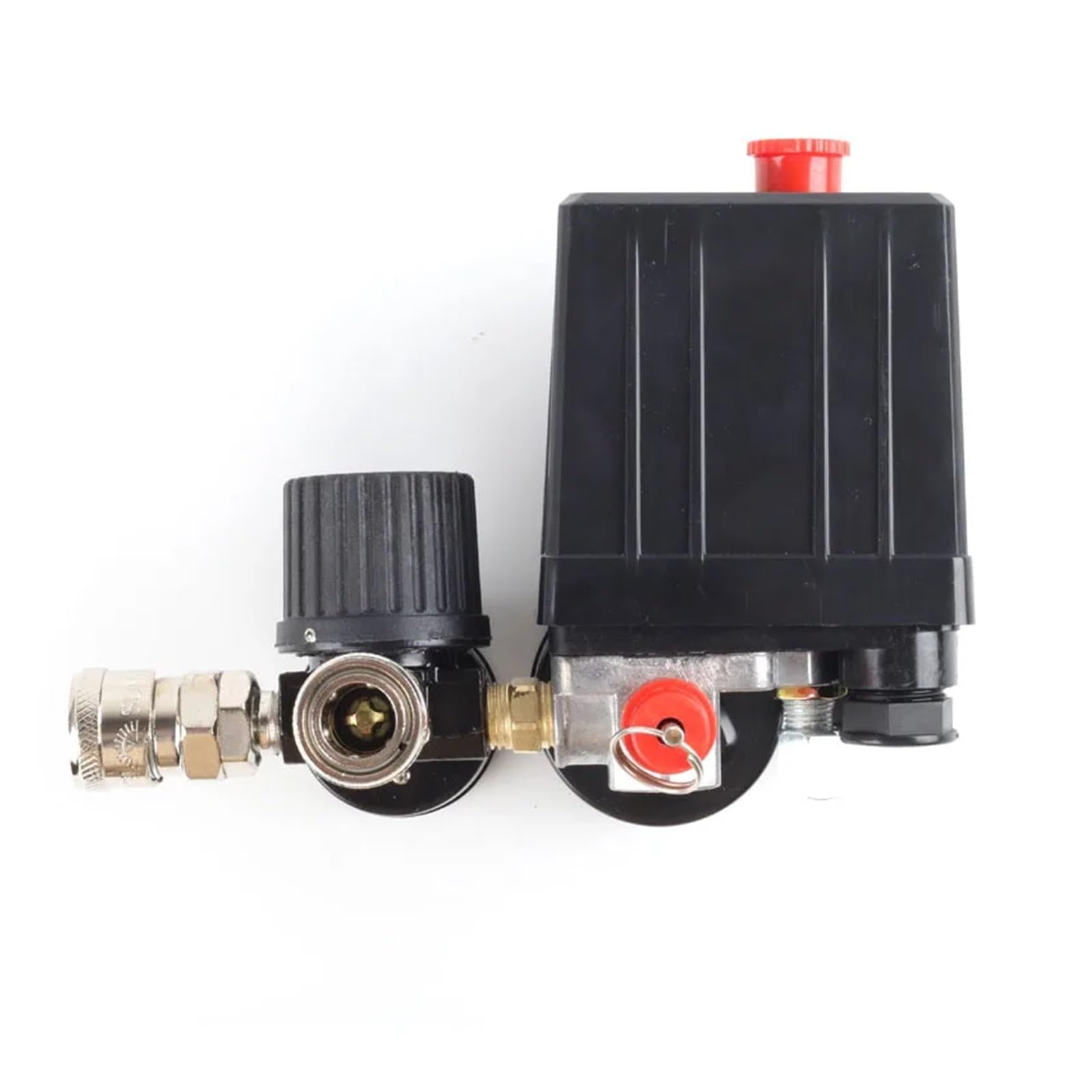 Przełącznik kontroli ciśnienia 4-portowa pompa sprężarki powietrza 220 V/380 V regulator kolektora 30-120 PSI Sterowanie z manometrem(A 220v-eu)