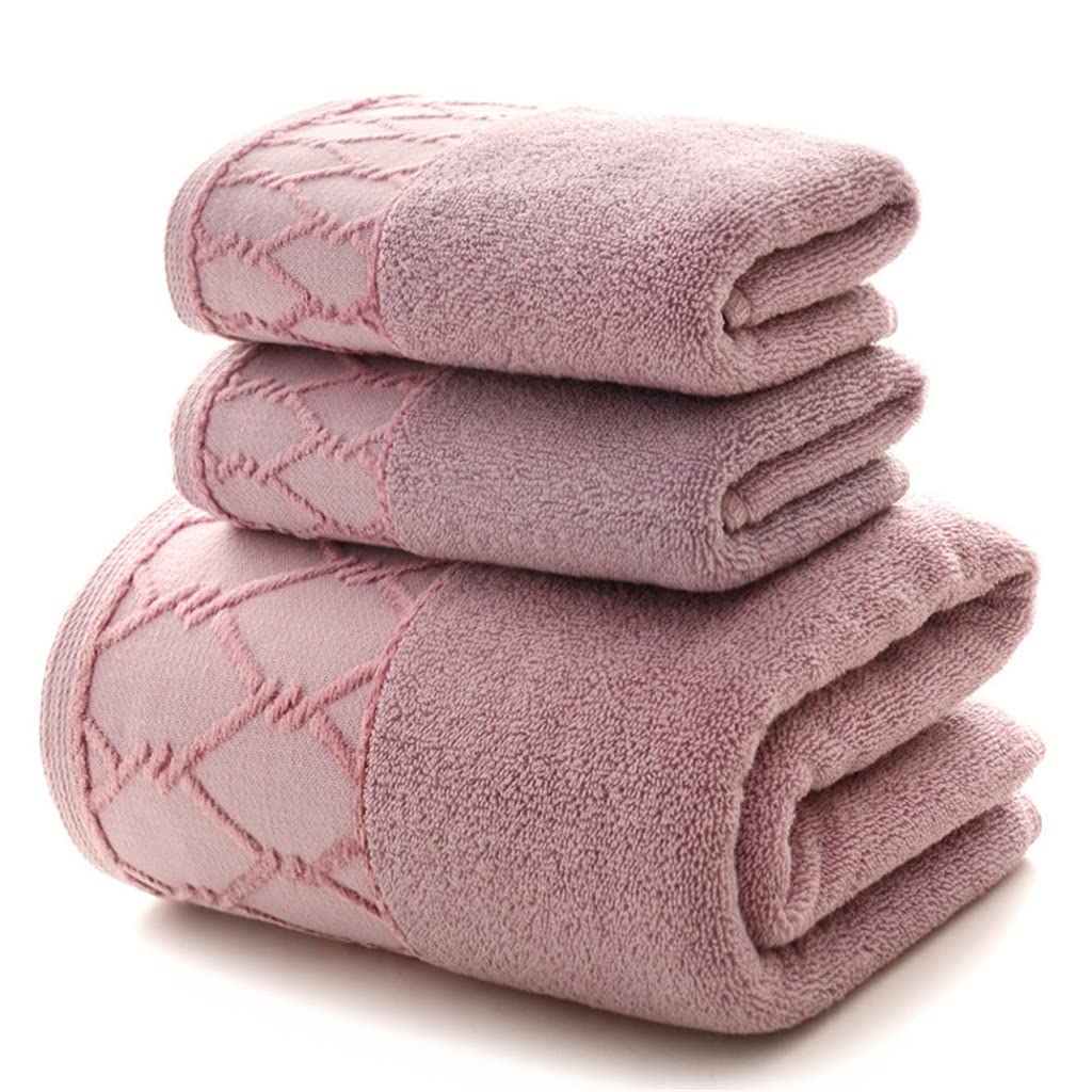 Towel 3pcs Set 1pcs Large Bath Towel for Adults 2pcs Face Towels Cotton Thick Soft Water Quick-Dry Color