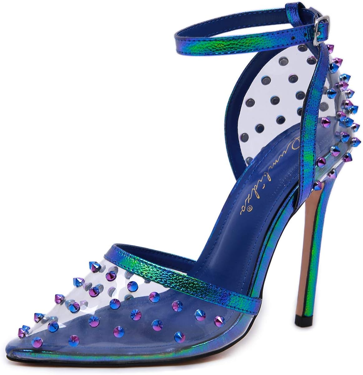 snake print pointed toe heels