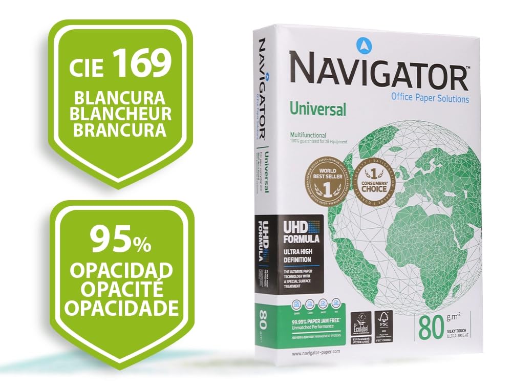 Palet folios NAVIGATOR - Pallet palel - 60 cajas (300 Paquetes de 500 Hojas). Papel multifuncion din a4 80 gramos.