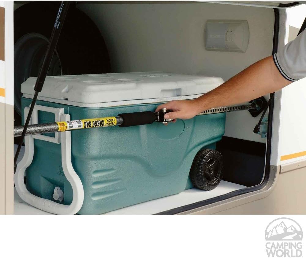 PROGRIP 900902 Adjustable Cargo Bar for Pick-Up Truck Cargo Tie Down and Transport: Twist and Lock, 40"- 72" Wide,Grey