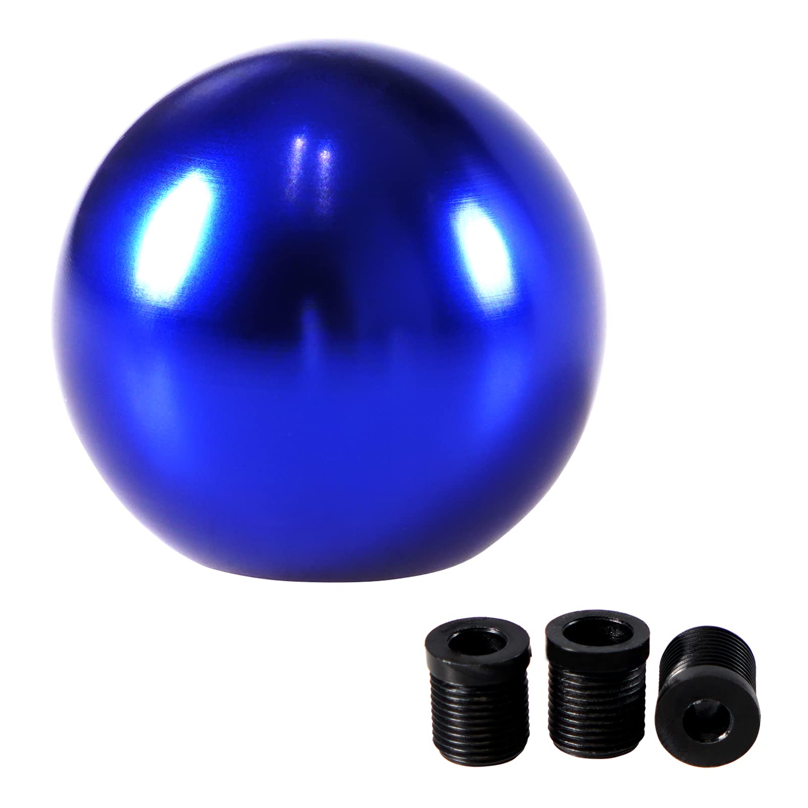 13CM Black Universal Bride Aluminum Leather Gear Shift Knob Shifter Lever Head e