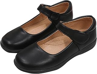 Zapatos de cuero para niñas y niñas, para primavera, otoño, color sólido, parte inferior plana, zapatos individuales para niños, zapatos planos para niños pequeños, zapatos de rendimiento escolar para