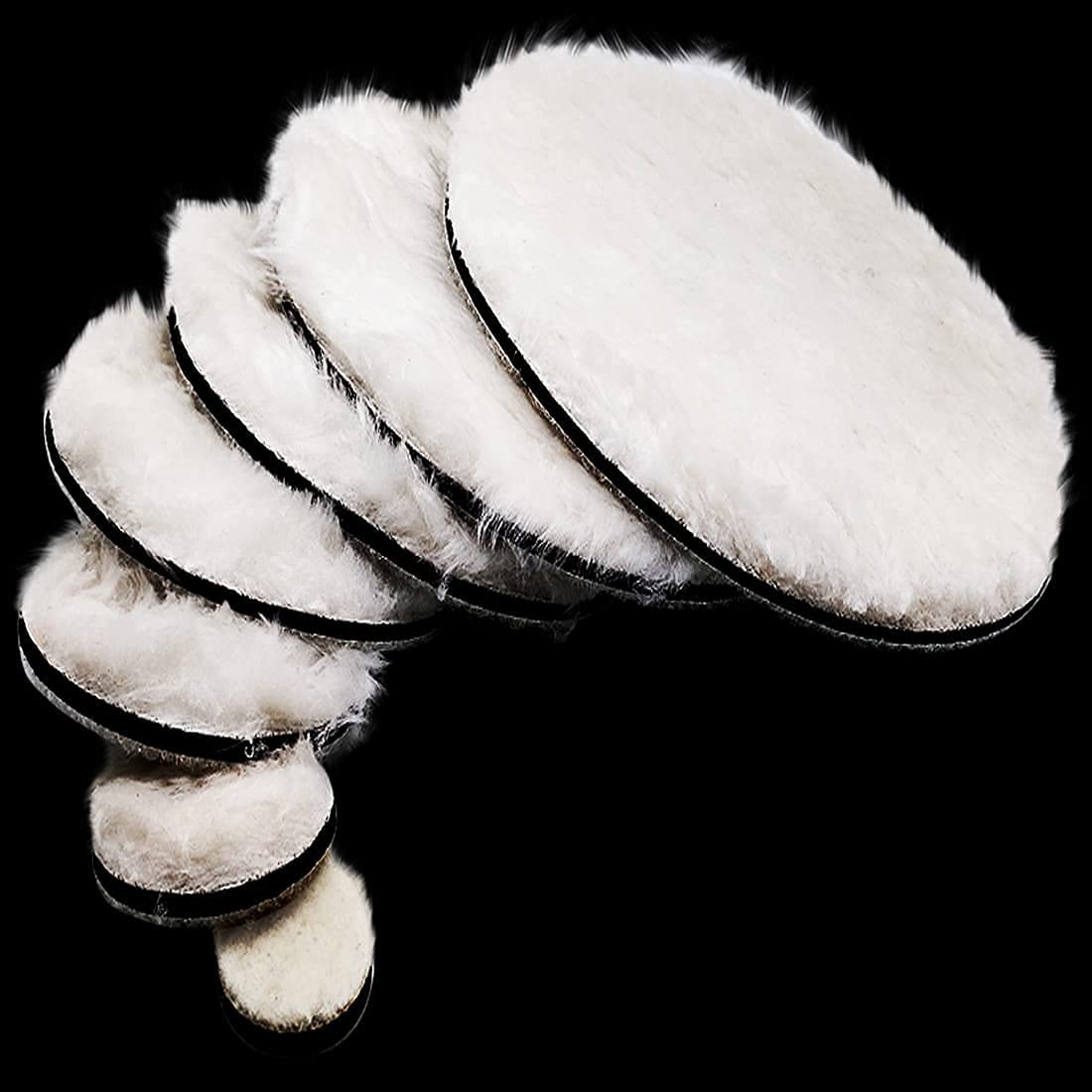 DIY Crafts 10 Pcs, 2" inch Fur Felt Pad, 10 Pcs, 2" inch, For Fur Felt Pad Compound Drill Buffing Sponge Backer Pad Car Polishing Woolen Buffer Wax(10 Pcs, 2" inch Fur Felt Pad) 2
