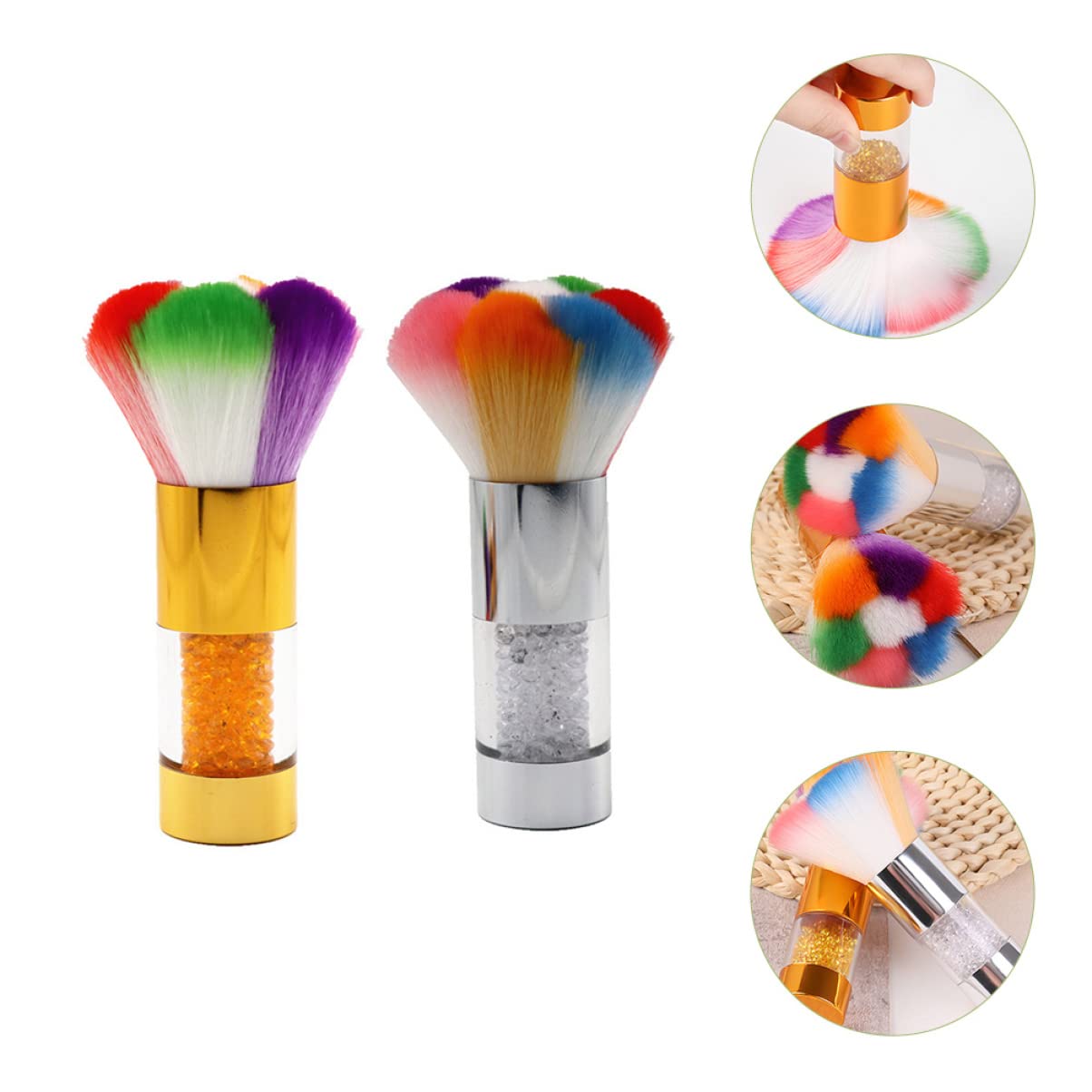 DOITOOL 6pièces Brosse à Pinceaux De Maquillage Pour Éliminer La Poussière Blush Accessoires De Manucure Soies Douces